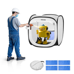 VEVOR Portable Paint Booth Tent, 15.94 x 15.94 x 16.9 inch Pop-Up Portable Spray Paint Tent with Mesh Door, Spray