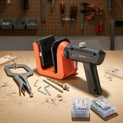 VEVOR Pocket Hole Jig Kit, 1/2", 3/4", 1-1/2" Adjustable, 360° Rotating Handle, Jig Pocket Hole System with 260 Screws