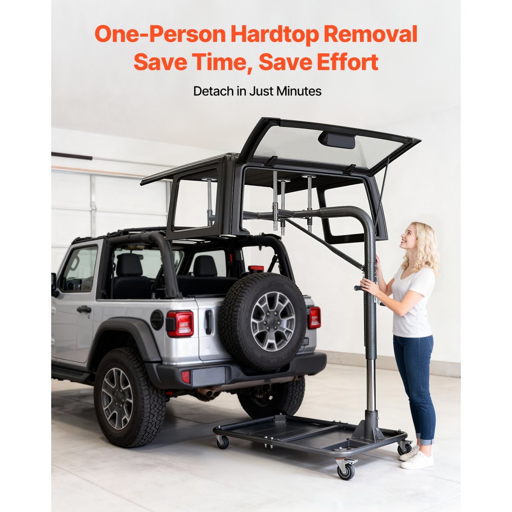 VEVOR Hard Top Remover Lift, 220 lbs, Jeep Hardtop Removal and Storage System, Quick & Easy One-Person Operation