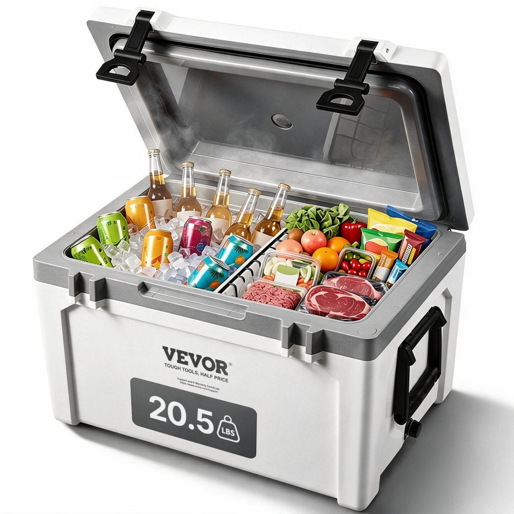 VEVOR Insulated Portable Cooler, 52 qt, Holds 50 Cans, Ice Retention Hard Cooler with Heavy Duty Handle, Ice Chest