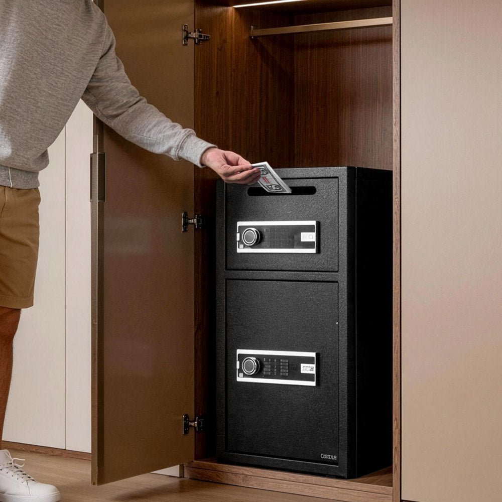 VEVOR Double Door Safe Box, 3.3 Cu. Ft, Heavy Duty Home Safe with Electronic Keypad, Anti-Theft, Digital Safety Lock