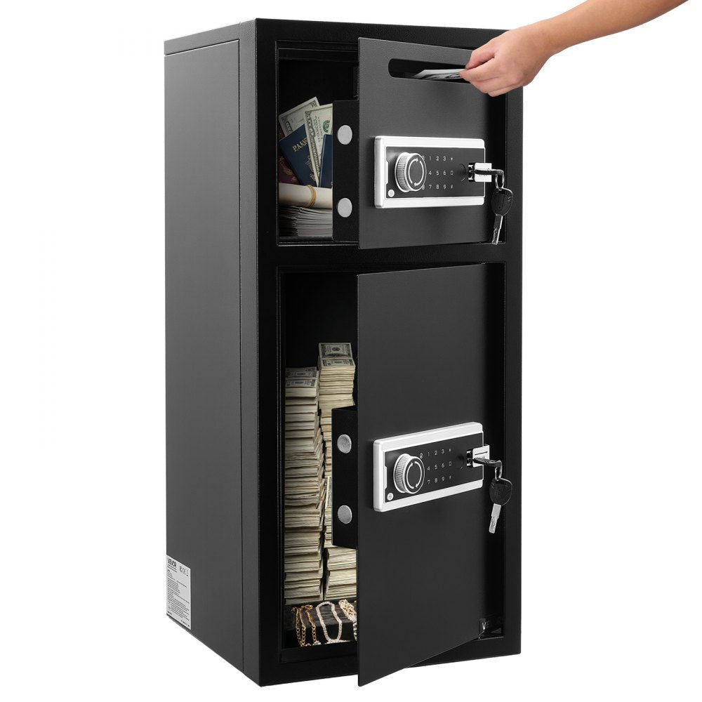 VEVOR Double Door Safe Box, 3.3 Cu. Ft, Heavy Duty Home Safe with Electronic Keypad, Anti-Theft, Digital Safety Lock