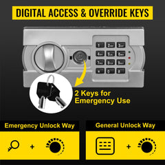 VEVOR Digital Depository Safe 1.7 Cubic Feet Made of Carbon Steel Electronic Code Lock Depository Safe with Deposit