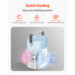 VEVOR Portable Air Conditioner, 4-in-1 Evaporative Air Cooler with Remote Control, 3-Speed Mini Air Conditioner with