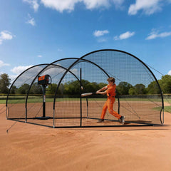 VEVOR Baseball Batting Cage, 22.2 x 12.1 x 7.9 FT Freestanding Portable Batting Cage, Hitting Cages with 4-Ply Knotless
