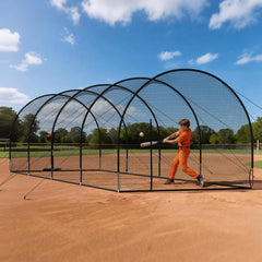 VEVOR Baseball Batting Cage, 40.0 x 12.1 x 10.0 FT Freestanding Portable Batting Cage, Hitting Cages with 4-Ply