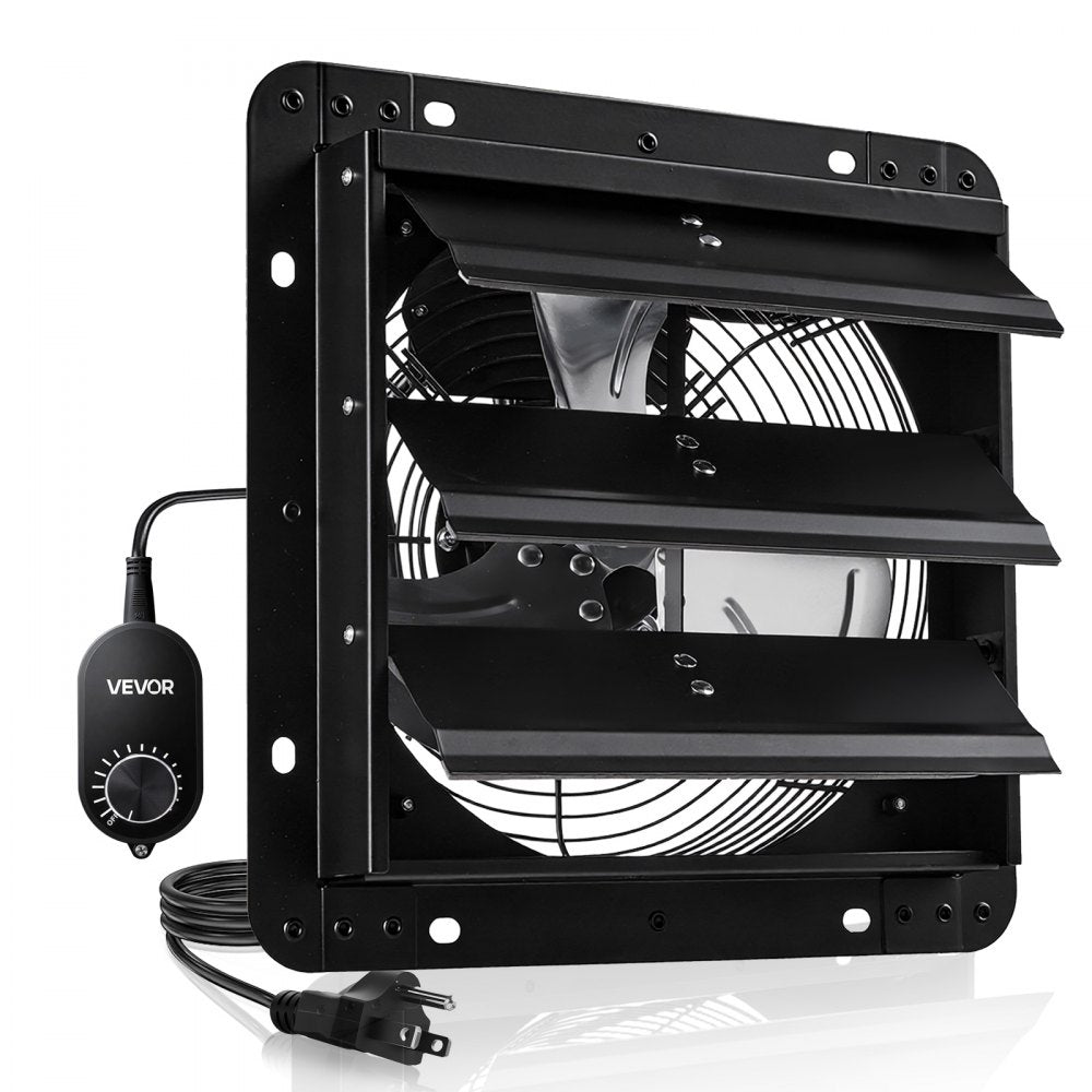VEVOR 10 inch Shutter Exhaust Fan, Wall Mounted Attic Vent Fan with Variable Speed Controller, 900 CFM, AC Motor