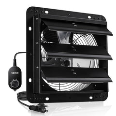VEVOR 10 inch Shutter Exhaust Fan, Wall Mounted Attic Vent Fan with Variable Speed Controller, 900 CFM, AC Motor
