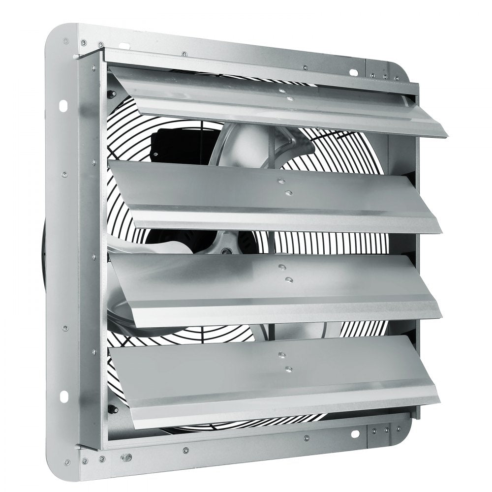 VEVOR 16'' Shutter Exhaust Fan, High-speed 2000 CFM, Aluminum Wall Mount Attic Fan with AC-motor, Ventilation and