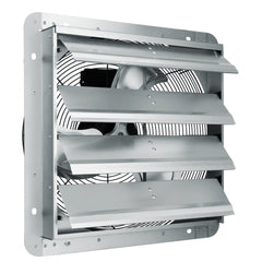 VEVOR 16'' Shutter Exhaust Fan, High-speed 2000 CFM, Aluminum Wall Mount Attic Fan with AC-motor, Ventilation and