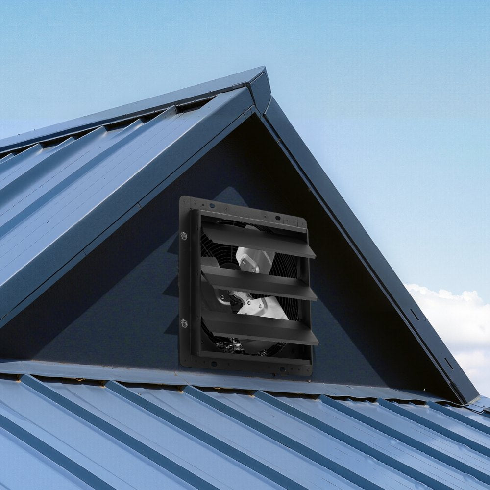 VEVOR 10 inch Shutter Exhaust Fan, Wall Mounted Attic Vent Fan with Smart Programming Variable Speed Temperature