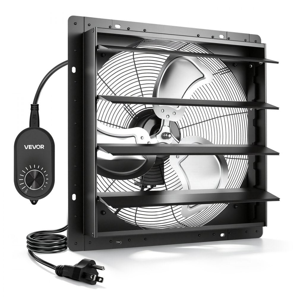 VEVOR 20 in Shutter Exhaust Fan Wall-Mount Automatic Louvers Variable Speed, Sturdy Steel Housing, Low Noise, AC Motor