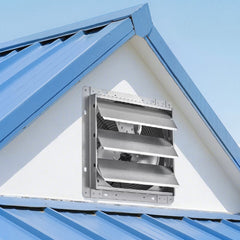 VEVOR 12 Inch Shutter Exhaust Fan Wall Mounted 1347 CFM Automatic Louvers, Sturdy Steel Housing, Low Noise, AC Motor