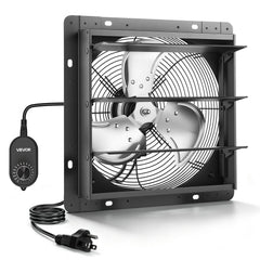 VEVOR 10 in Shutter Exhaust Fan Wall-Mount Automatic Louvers Variable Speed, Sturdy Steel Housing, Low Noise, AC Motor