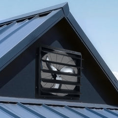 VEVOR 24 in Shutter Exhaust Fan Wall-Mount Automatic Louvers Variable Speed, Sturdy Steel Housing, Low Noise, AC Motor