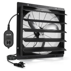VEVOR 24 in Shutter Exhaust Fan Wall-Mount Automatic Louvers Variable Speed, Sturdy Steel Housing, Low Noise, AC Motor