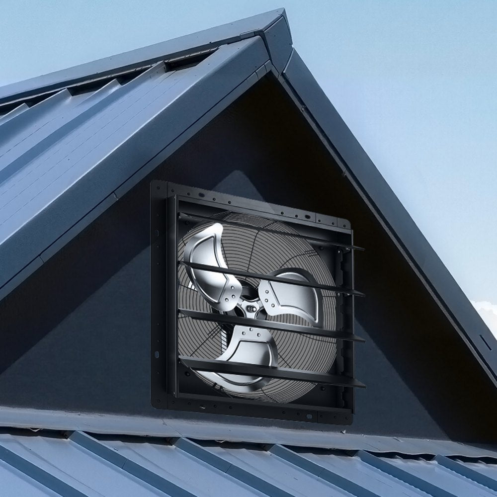 VEVOR 18 in Shutter Exhaust Fan Wall-Mount Automatic Louvers Variable Speed, Sturdy Steel Housing, Low Noise, AC Motor