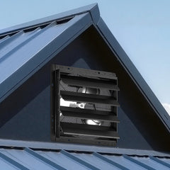 VEVOR 16 Inch Shutter Exhaust Fan Wall Mounted Automatic Louvers EC Motor, Steel Housing, Temperature & Humidity