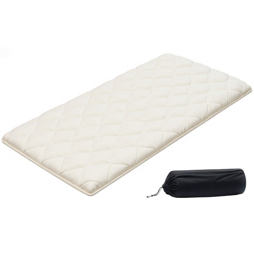 VEVOR Japanese Tatami Mat, Twin Size Foldable Japanese Tatami Mattress, Futon Mattress with Storage Bag & Fastener