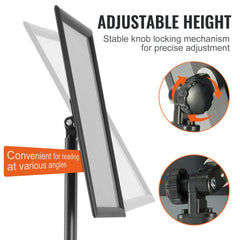 VEVOR Pedestal Sign Holder, 11 x 17 Inch Vertical and Horizontal Adjustable Poster Stand, Heavy-Duty Floor Standing