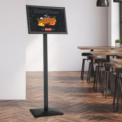 VEVOR Pedestal Sign Holder, 11 x 17 Inch Vertical and Horizontal Adjustable Poster Stand, Heavy-Duty Floor Standing