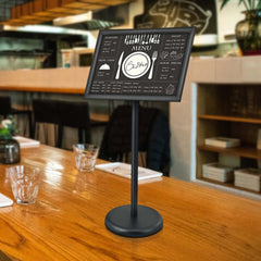 VEVOR Pedestal Sign Holder, 11 x 17 Inch Vertical and Horizontal Adjustable Poster Stand, Heavy-Duty Floor Standing