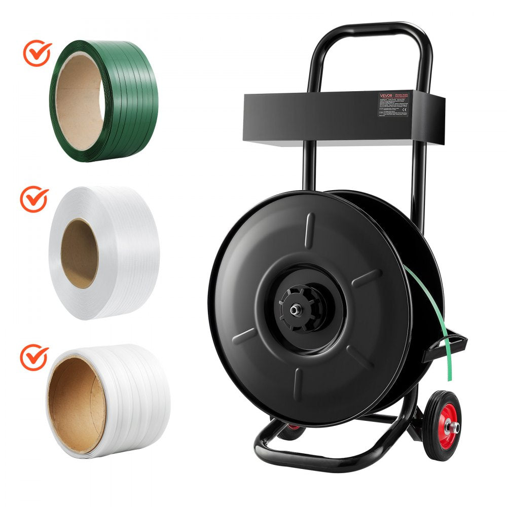 VEVOR Banding Strapping Cart, Fit for PET / PP / Polyester Strapping Coils with 8 inches Core Size, Heavy Duty