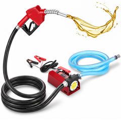 VEVOR Diesel Fuel Transfer Pump Kit 12V 10 GPM DC with Automatic Shut-off Nozzle Hose, Portable Electric Self-Priming