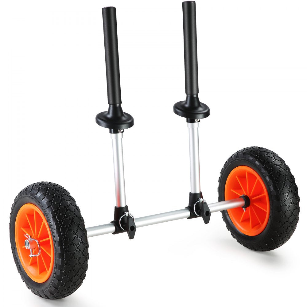 VEVOR Heavy Duty Kayak Cart, 280lbs Load Capacity, Detachable Canoe Trolley Cart with 10'' Solid Tires, Adjustable