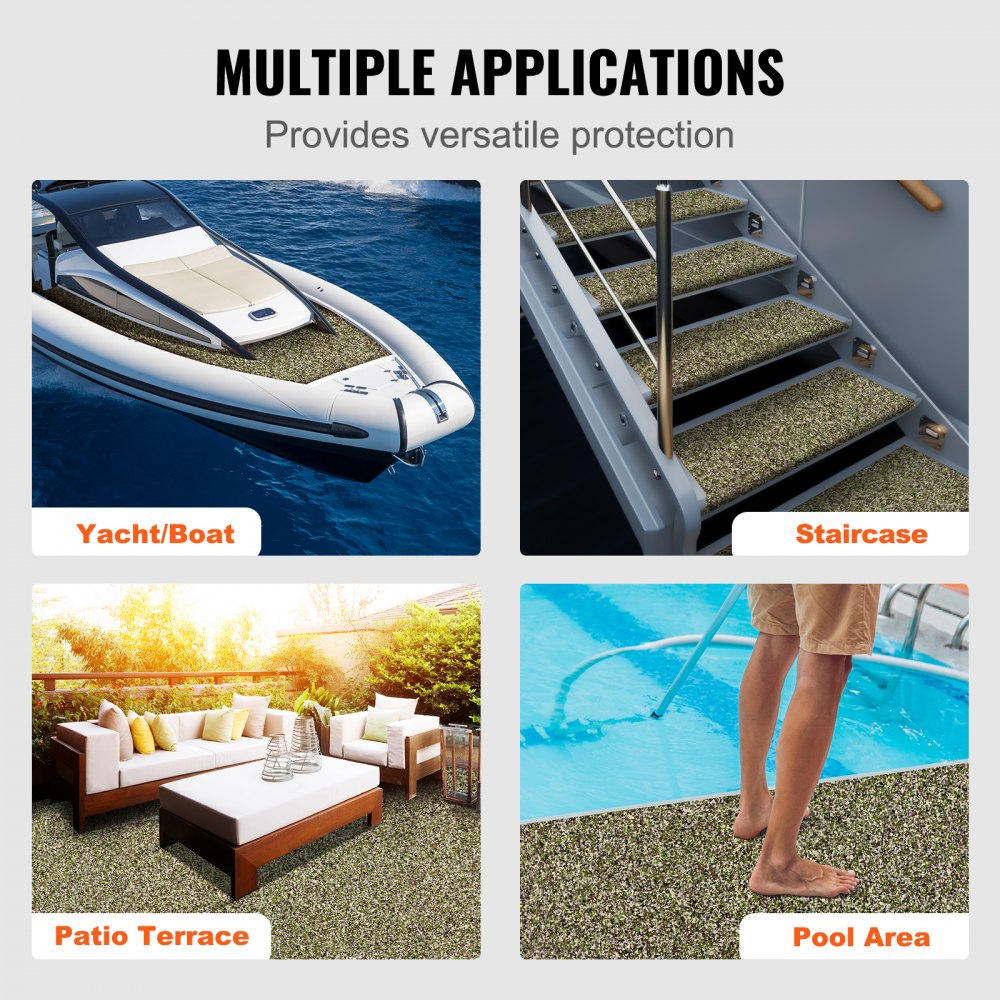 VEVOR Boat Flooring, EVA Foam Boat Decking 94.5" x 23.6", Non-Slip Self-Adhesive Flooring, 31.1sq.ft 2 Rolls of Marine
