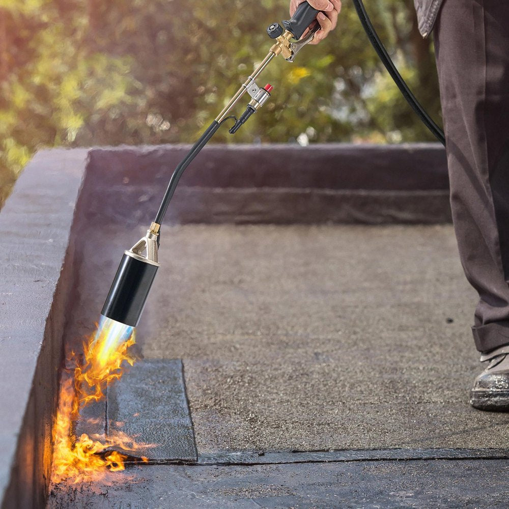 VEVOR Propane Torch Weed Burner, High Output 1,800,000 BTU with 10 ft Hose, Heavy Duty Blow Torch with Adjustable Flame