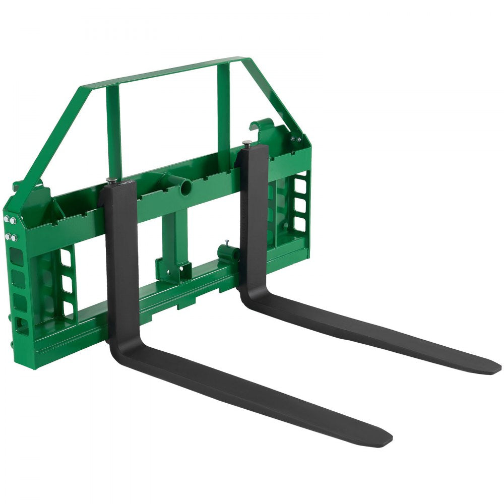 VEVOR Pallet Fork Frame Attachment with 42-inch Skid Steer Forks for JD Tractors