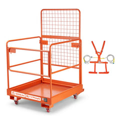 VEVOR Forklift Safety Cage, 36.2 x 41.1 Inch, Forklift Man Basket with 4 Wheels, 1200 lbs Capacity, Heavy Duty Work