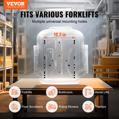 VEVOR Universal Tractor seat Suspension, Fold Down Forklift Seat with Adjustable Angle Back, Micro Switch, Seatbelt and