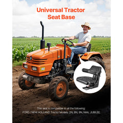VEVOR Universal Forklift Seat Wrap Around, Universal Tractor Seat with Micro Switch, Adjustable Tractor Suspension Seat