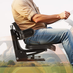 VEVOR Universal Forklift Seat Wrap Around, Universal Tractor Seat with Micro Switch, Adjustable Tractor Suspension Seat