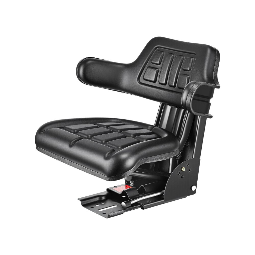 VEVOR Universal Forklift Seat Wrap Around, Universal Tractor Seat with Micro Switch, Adjustable Tractor Suspension Seat