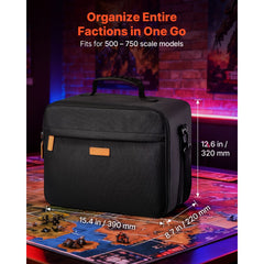VEVOR Miniature Storage Carrying Figure Bag, Fits for 1:500-1:750 Scale Models, Miniature Transport Bag with Adjustable
