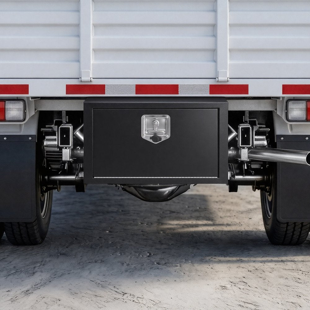 VEVOR Underbody Truck Tool Box, 24 x 12 x 14 Inch Heavy Duty Steel Trailer Storage Box with Lock & Keys, Waterproof