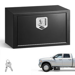 VEVOR Underbody Truck Tool Box, 24 x 12 x 14 Inch Heavy Duty Steel Trailer Storage Box with Lock & Keys, Waterproof