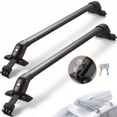VEVOR Roof Rack Cross Bars, Aluminum Roof Rack Crossbars, Fit Roof without Side Rail, 155 lbs Load Capacity, Adjustable