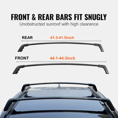 VEVOR Roof Rack Cross Bars, Compatible with Toyota RAV4 2020-2023, 160lbs Load Capacity, Aluminum Anti-Rust Crossbars