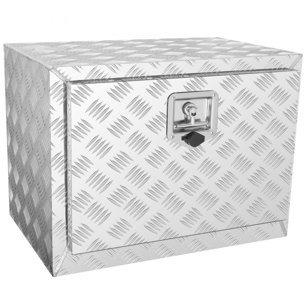 VEVOR Underbody Truck Box, 24"×14"×16" Pickup Storage Box, Heavy Duty Aluminum Diamond Plate Tool Box with Lock and
