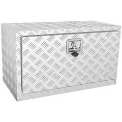 VEVOR Underbody Truck Box, 30"×14"×16" Pickup Storage Box, Heavy Duty Aluminum Diamond Plate Tool Box with Lock and