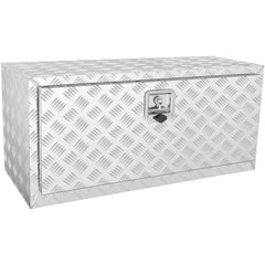 VEVOR Underbody Truck Box, 36"×17"×18" Pickup Storage Box, Heavy Duty Aluminum Diamond Plate Tool Box with Lock and