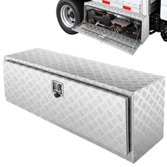 VEVOR Underbody Truck Box, 48"×17"×18" Pickup Storage Box, Heavy Duty Aluminum Diamond Plate Tool Box with Lock and