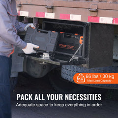 VEVOR Underbody Truck Box, 24" x 12" x 14" Pickup Storage Box, Heavy Duty Aluminum Diamond Plate Tool Box with Lock and