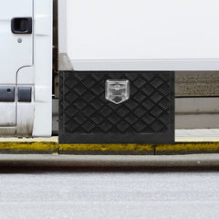 VEVOR Underbody Truck Box, 24" x 12" x 14" Pickup Storage Box, Heavy Duty Aluminum Diamond Plate Tool Box with Lock and