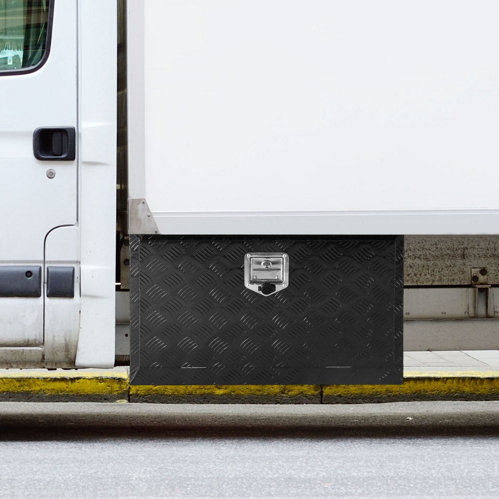 VEVOR Underbody Truck Box, 30" x 14" x 16" Pickup Storage Box, Heavy Duty Aluminum Diamond Plate Tool Box with Lock and