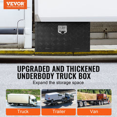 VEVOR Underbody Truck Box, 36" x 14" x 16" Pickup Storage Box, Heavy Duty Aluminum Diamond Plate Tool Box with Lock and